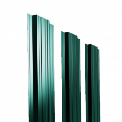 Штакетник металлический 105 мм П-образный Slim 1250 мм прямой ДВС PE 0,45 мм RAL6005