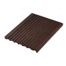 Ступень UnoDeck ДПК крупный вельвет Темный орех, 3000x345x23 мм