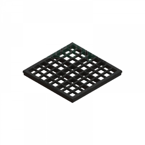 Решетка водоприемная ячеистая Basic чугунная 3332 280x280 мм Standartpark Черный