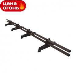 Снегозадержатель трубчатый D-Bork RAL8017 для металлочерепицы сечение овальное 40x20 мм 3000 мм, комплект
