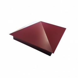 Колпак заборный КС-1 PE RAL3005 390x390 мм