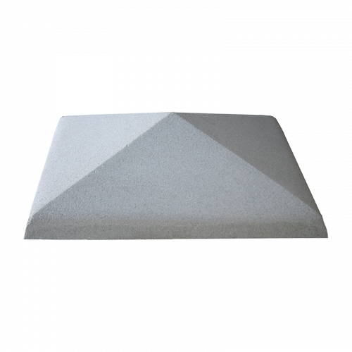 Крышка столба четырехскатная фактура гладкая КС-44 4Бастион 440x440x100 мм под покраску