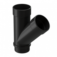 Тройник трубы 45° Docke LUX D100 Карбон RR33