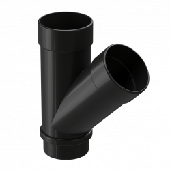 Тройник трубы 45° Docke LUX D100 Карбон RR33