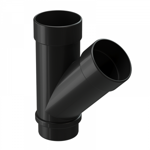 Тройник трубы 45° Docke LUX D100 Карбон RR33