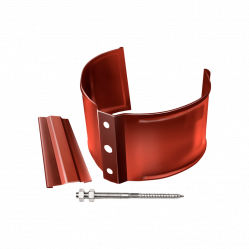Хомут трубы на кирпич Grand Line D90 RAL8004 Терракот