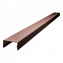 Планка парапетная 30 мм верхняя забор «Жалюзи» Velur® 0,5 мм RAL8017