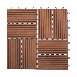 Садовый паркет пустотелый VanDek Special Velvet ДПК вельвет Шоколад, 300x300x22 мм 11 шт.
