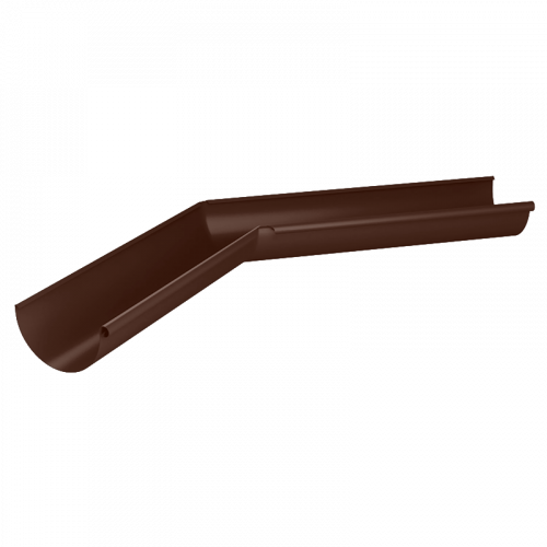 Угол желоба внутренний 135° Металл Профиль МП Престиж D125 RAL8017 Коричневый