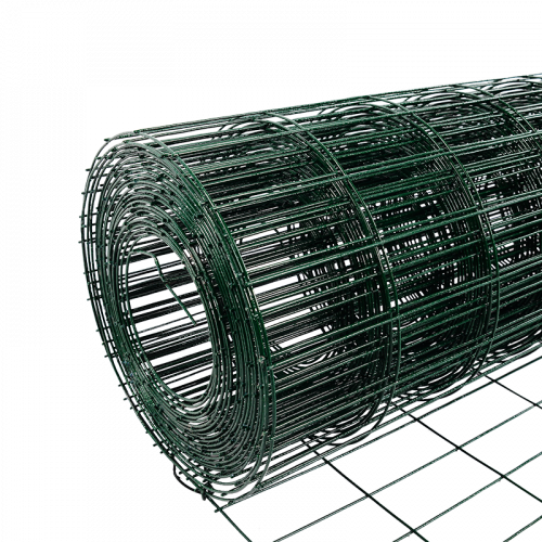 Сетка сварная Каскад Zn + ПВХ RAL6005 ячейка 75x100 1500 мм x 15 м