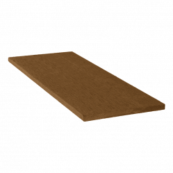 Подступенок универсальный CM Decking BARK/MIX/ROBUST ДПК натуральная древесина Тик, 3000x150x9,5 мм