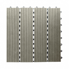 Садовый паркет пустотелый VanDek Original Velvet ДПК вельвет Серый, 300x300x22 мм 11 шт.