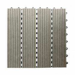 Садовый паркет пустотелый VanDek Original Velvet ДПК вельвет Серый, 300x300x22 мм 11 шт.