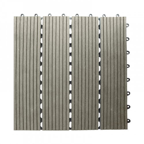 Садовый паркет пустотелый VanDek Original Velvet ДПК вельвет Серый, 300x300x22 мм 11 шт.