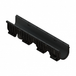 Канал (лоток) водоотводный ЛВ-15.21.20 PolyMax Basic пластиковый 8240-М 1000x210 мм H=200 мм Standartpark