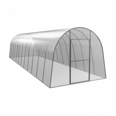 Теплица Сибирская Мини 8x2 м, с УФ-защитой, каркас 20x20 мм, оцинков.