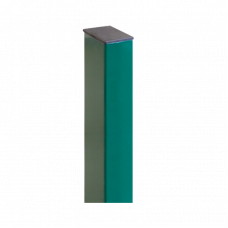 Столб заборный с заглушкой ПВХ Grand Line 3D Light PE RAL6005 60x40x2500 мм