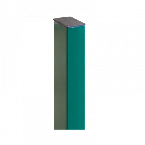 Столб заборный с заглушкой ПВХ Grand Line 3D Light PE RAL6005 60x40x2500 мм