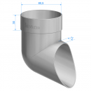 Колено сливное Docke STANDARD D80 Темно-коричневый RAL8019 Колено сливное Docke STANDARD D80 Темно-коричневый RAL8019