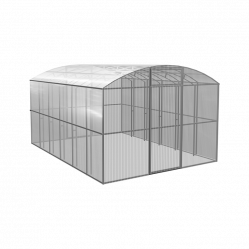 Теплица Прямостенная 4x3 м, каркас 25x25 мм, оцинков.