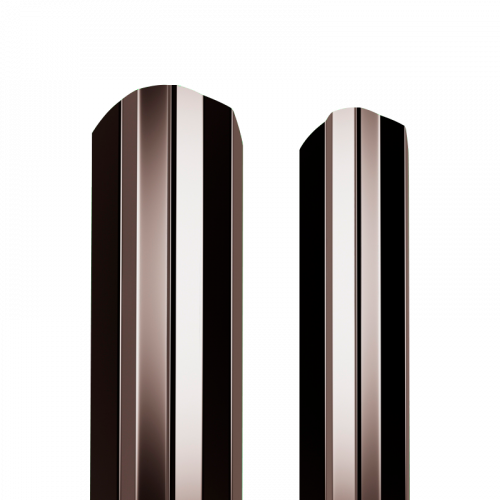 Штакетник металлический 100 мм М-образный 1800 мм фигурный ДВС PE 0,45 мм RAL8017
