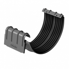 Соединитель желоба Docke STAL PREMIUM D125 RAL7024 Графит