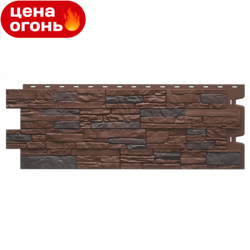 Фасадная панель с текстурой слоистого песчаника