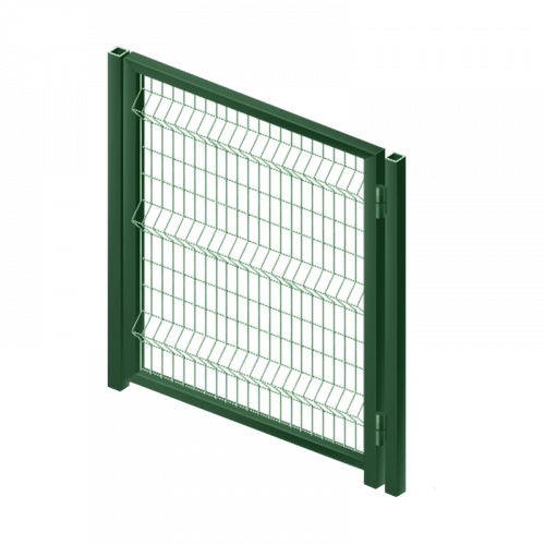 Калитка (откр. внутрь/наружу) Каскад 3D Стандарт Zn + ППК RAL6005 ячейка 60x200 1000x1500 мм, комплект