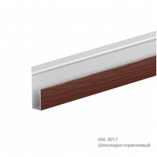 J-профиль AquaSystem 0,5 мм покрытие GreenCoat Pural BT заказной цвет 2000 мм