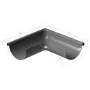 Угол желоба внешний 90° Docke STAL PREMIUM D125 RAL9010 Пломбир
