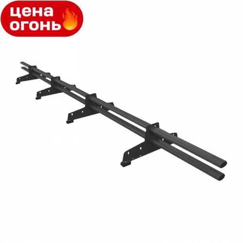 Снегозадержатель трубчатый D-Bork RAL7024 для металлочерепицы сечение овальное 40x20 мм 3000 мм, комплект