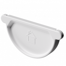 Заглушка желоба Docke STAL PREMIUM D125 RAL9010 Пломбир