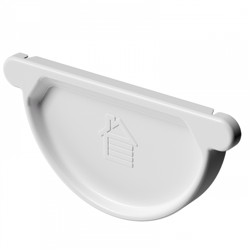 Заглушка желоба Docke STAL PREMIUM D125 RAL9010 Пломбир