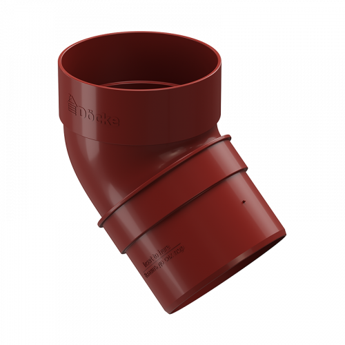Колено трубы 45° Docke STANDARD D80 Красный RAL3005