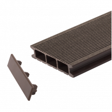 Заглушка торцевая GRINDERDECO пластик гладкая Шоколад, 125x25x3 мм 10 шт.