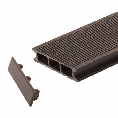 Заглушка торцевая GRINDERDECO пластик гладкая Шоколад, 125x25x3 мм 10 шт.