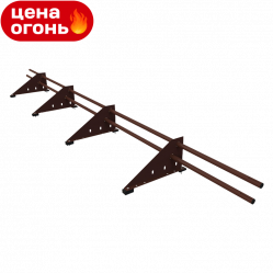 Снегозадержатель трубчатый Русь Эконом D25M RAL8017 сечение круглое 25 мм 3000 мм