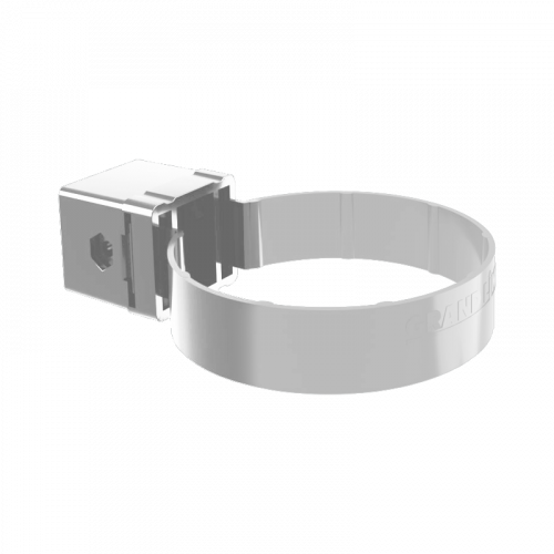 Хомут трубы Kliker Grand Line ПВХ Система D87 Белый RAL9003