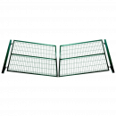 Ворота распашные (откр. внутрь/наружу) Каскад 3D Классик Zn + ППК RAL6005 ячейка 50x200 4000x2000 мм, комплект