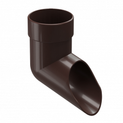 Колено сливное Docke LUX D100 Шоколад RAL8019