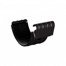 Соединитель желоба Металл Профиль МП Престиж D150 RAL9005 Черный