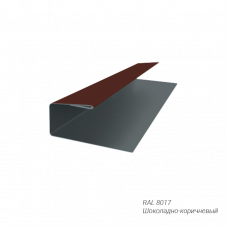 J-профиль Grand Line 0,5 мм покрытие Satin® заказной цвет, для софита 18 мм 3000 мм