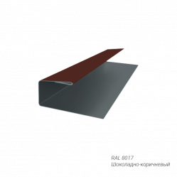 J-профиль Grand Line 0,5 мм покрытие Satin® заказной цвет, для софита 18 мм 3000 мм