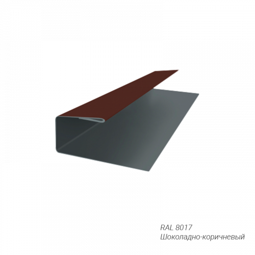 J-профиль Grand Line 0,5 мм покрытие Satin® заказной цвет, для софита 18 мм 3000 мм