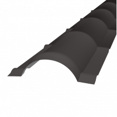 Конек полукруглый Scandinavia PE 0,5 мм RR32 / RAL8019 2000 мм