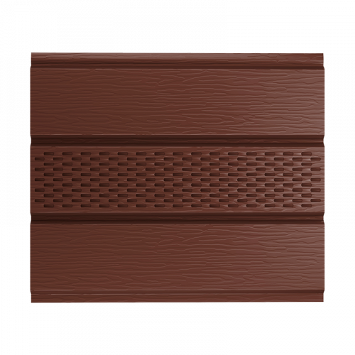 Софит с центральной перфорацией AquaSystem 0,5 мм покрытие GreenCoat Pural BT RAL8017