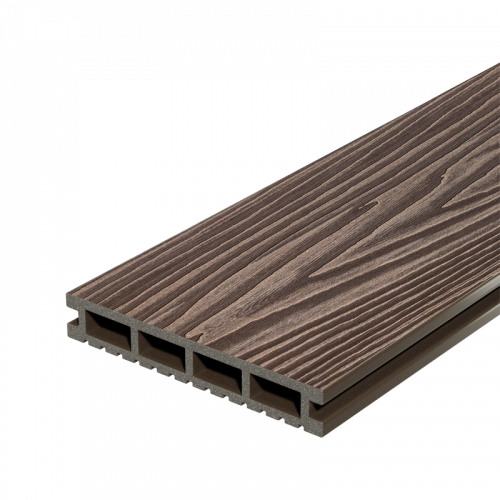Террасная доска Decking Urban ДПК Темный орех, 3000x150x24 мм