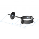 Хомут трубы Docke STAL PREMIUM D90 RAL8019 Шоколад