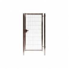 Калитка с замком с наполнением из сварной сетки Grand Line 3D Medium PE RAL8017 ячейка 55x200 1000x1530 мм