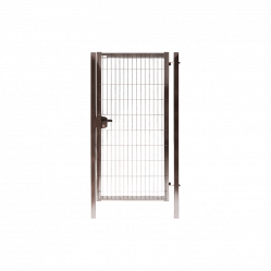 Калитка с замком с наполнением из сварной сетки Grand Line 3D Medium PE RAL8017 ячейка 55x200 1000x1530 мм